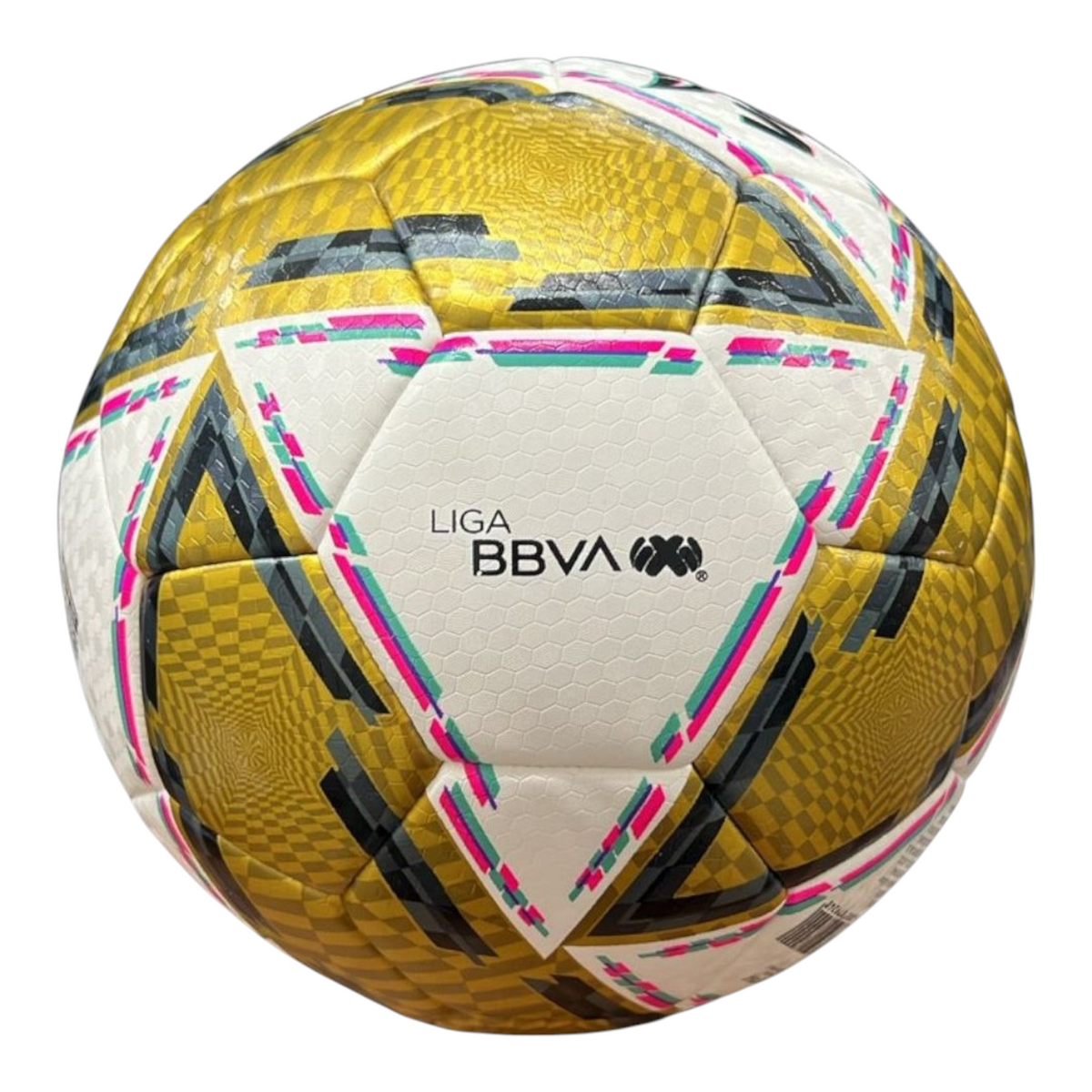 Balón de fútbol Radach Sports Voit Morph Apertura 2024 Liguilla, diseño híbrido dorado y blanco, tamaño 5 FIFA Basic.