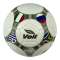 Balón de fútbol Radach Sports Voit Mundial Híbrido No. 5 blanco con diseño de banderas de países y logos