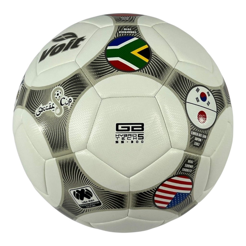Balón de fútbol Radach Sports Voit Mundial Híbrido número 5 con diseño de banderas internacionales y tecnología SS-300