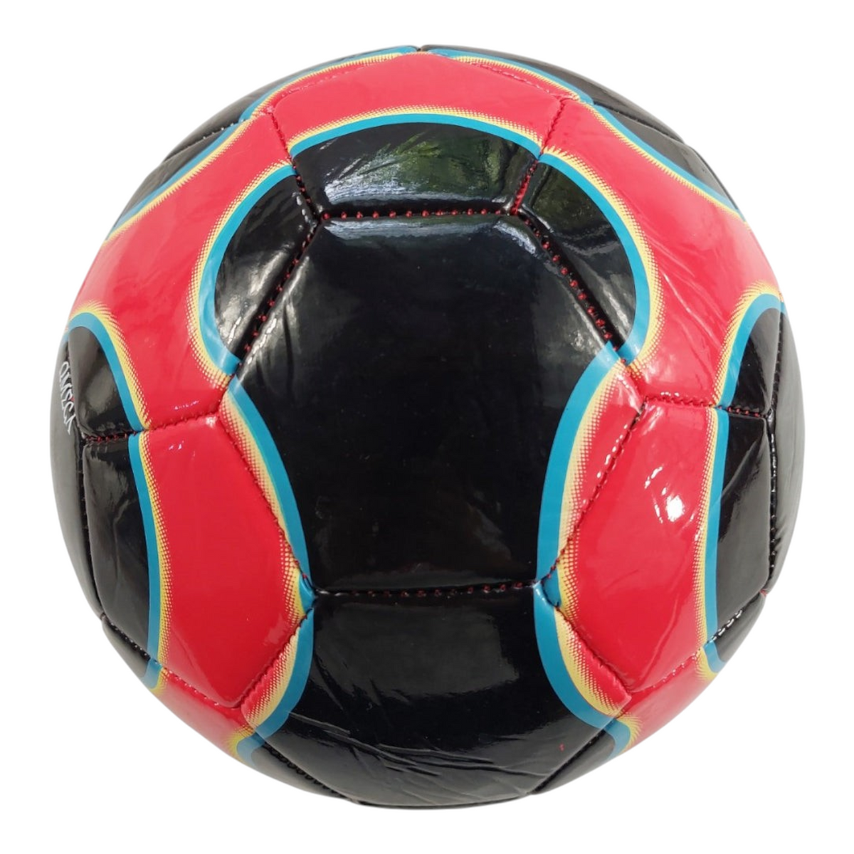 Balón de fútbol recreativo Radach Sports Voit Omega número 5 en color negro y rojo con detalles en azul y amarillo