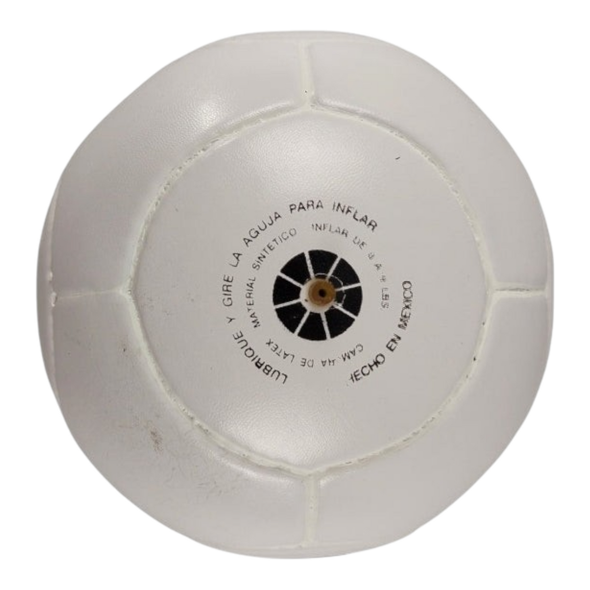 Balón de fútbol de salón Radach Sports número 3, color blanco, cosido a mano y con diseño de bote muerto.