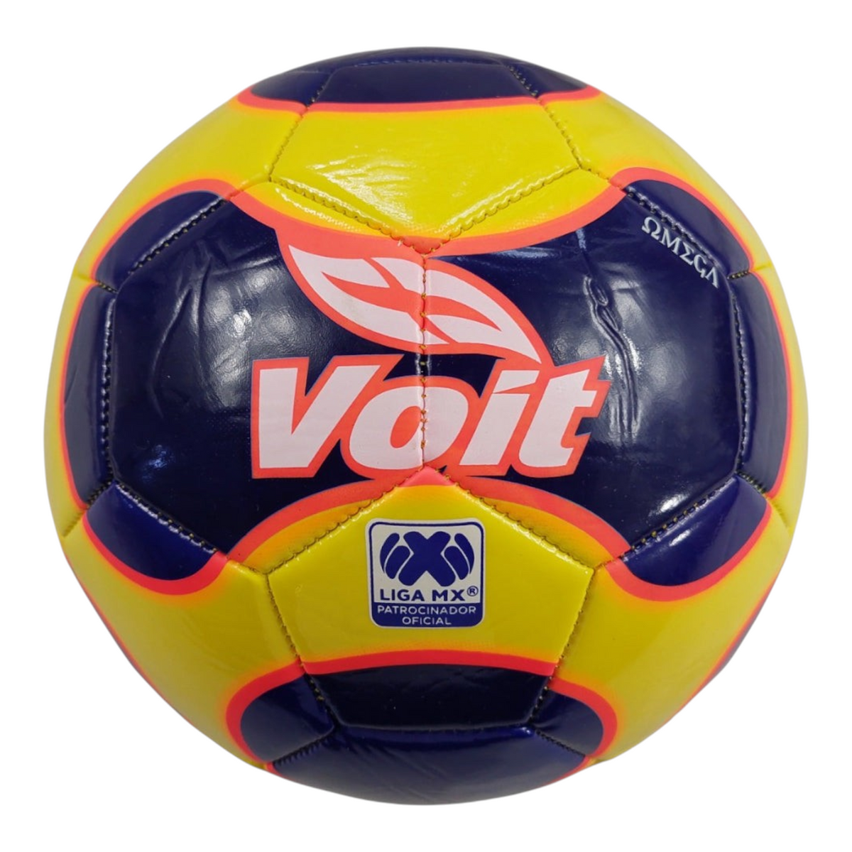 Balón de fútbol recreativo Radach Sports Voit Omega número 5 en color morado y amarillo con diseño sintético