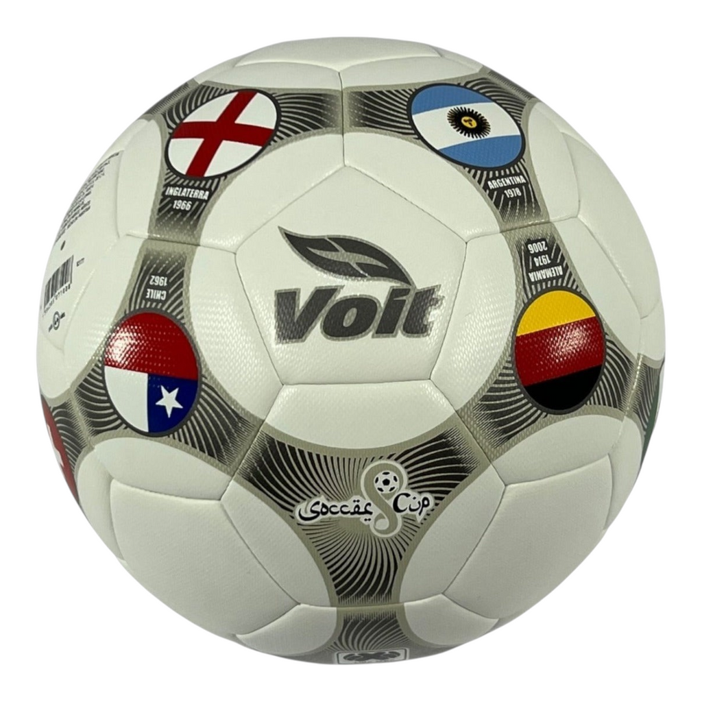 Balón de fútbol Radach Sports Voit Mundial con diseño de banderas internacionales y tecnología híbrida número 5