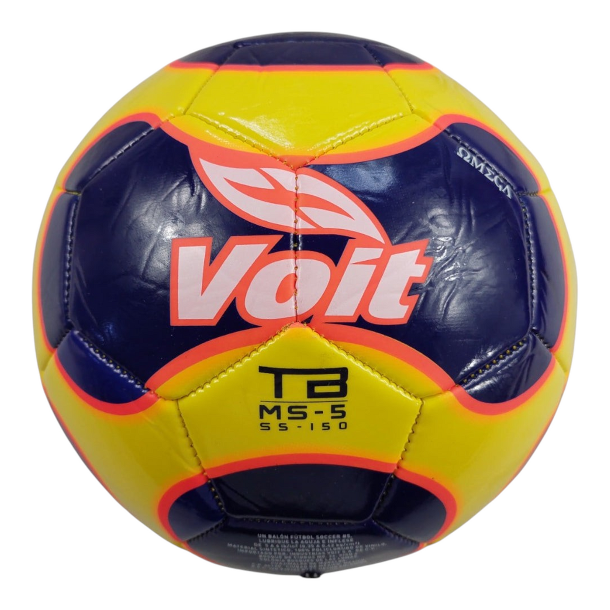 Balón de fútbol recreativo Radach Sports Voit Omega número 5 en color morado y amarillo con diseño sintético
