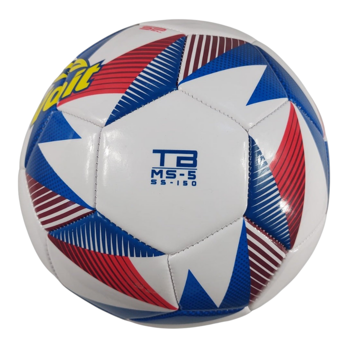 Balón de fútbol Radach Sports Voit Spball número 5 con diseño gráfico en blanco, azul y rojo