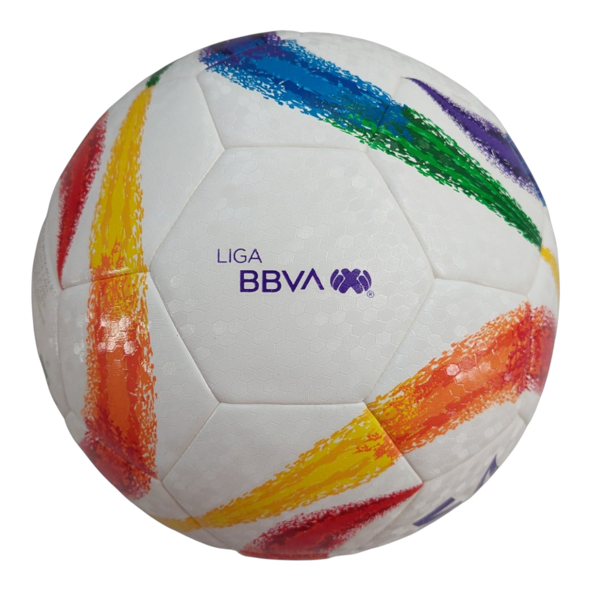 Balón de fútbol Radach Sports Voit Tempest SS300 número 5 con diseño multicolor y logo de la Liga BBVA