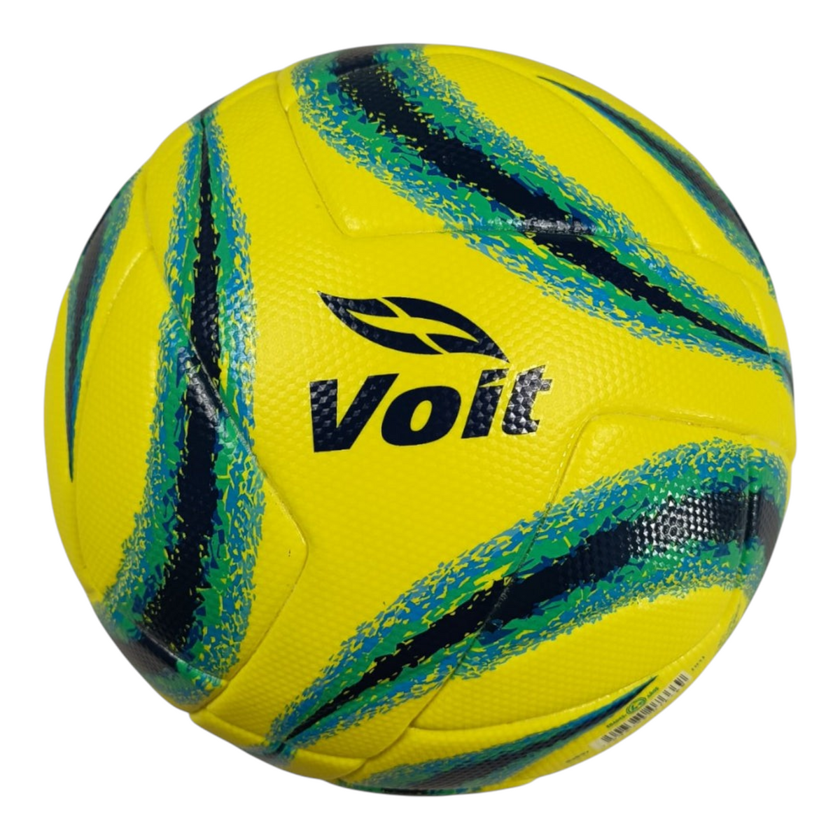 Balón de fútbol Radach Sports Voit Tempest Clausura 2024, tamaño 5, color amarillo con gráficos multicolor y logo