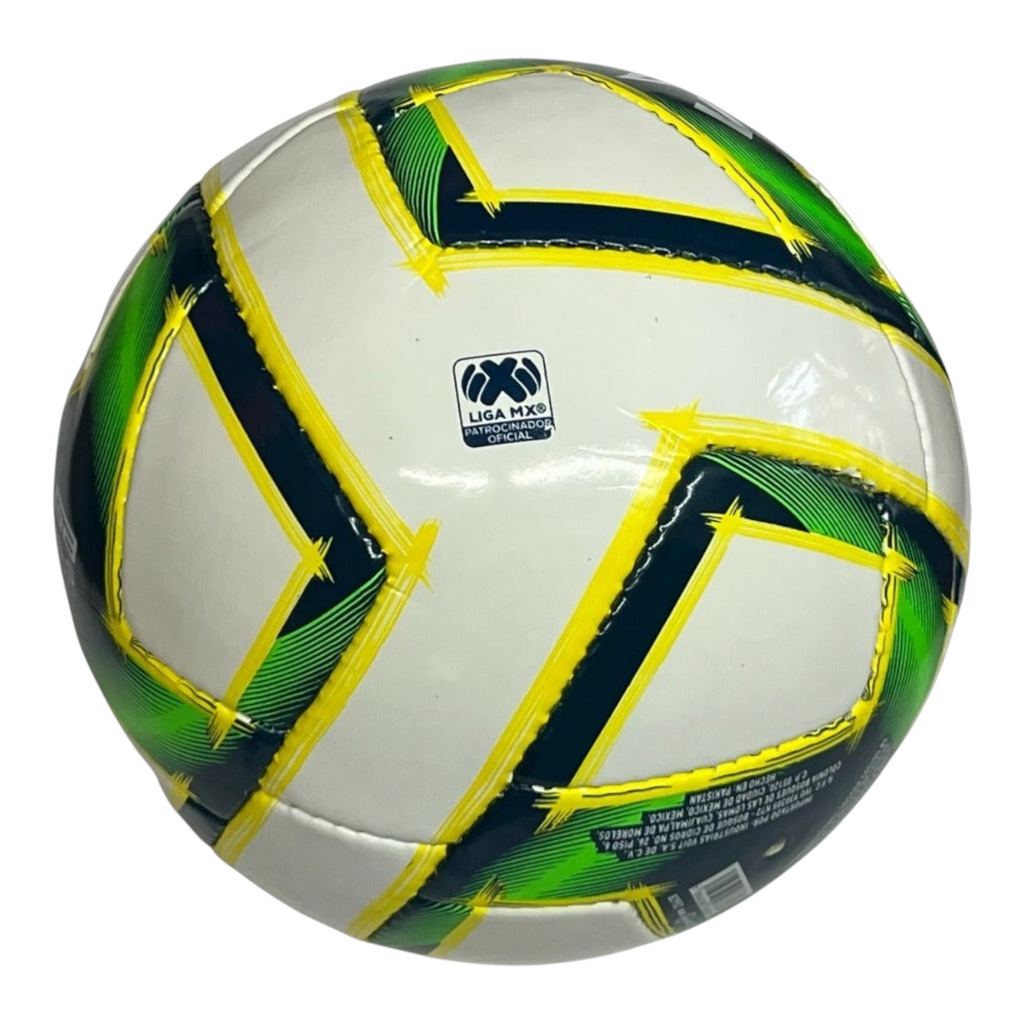 Balón de fútbol Radach Sports Voit Tracer Apertura 2022, diseño cosido a mano en blanco, verde y negro, talla 5.