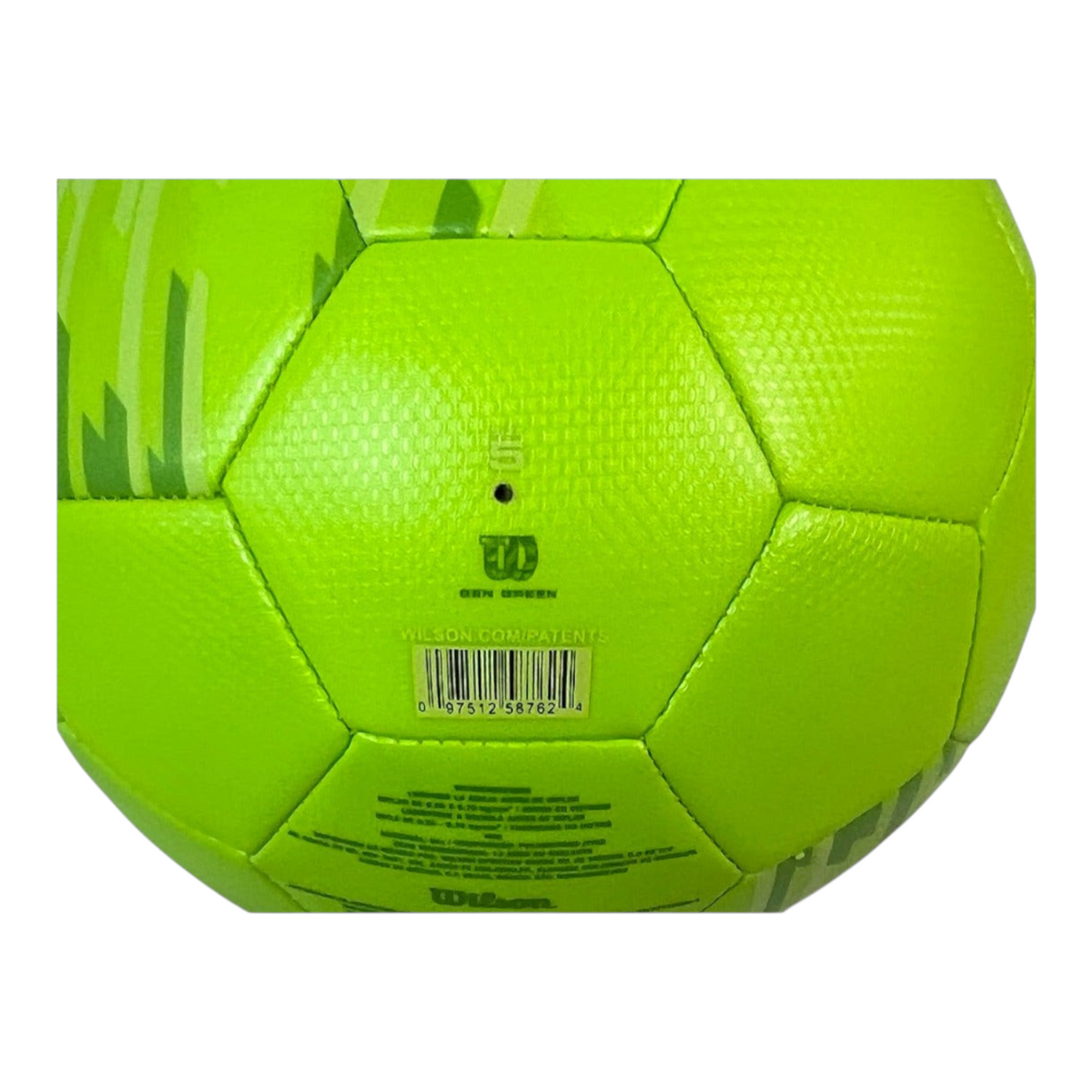 Balón de fútbol Radach Sports Wilson Vantage verde talla 5 fabricado con espuma EVA sostenible