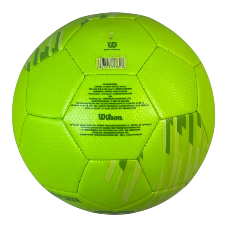 Balón de fútbol Radach Sports Wilson Vantage verde talla 5 fabricado con espuma EVA sostenible de base biológica