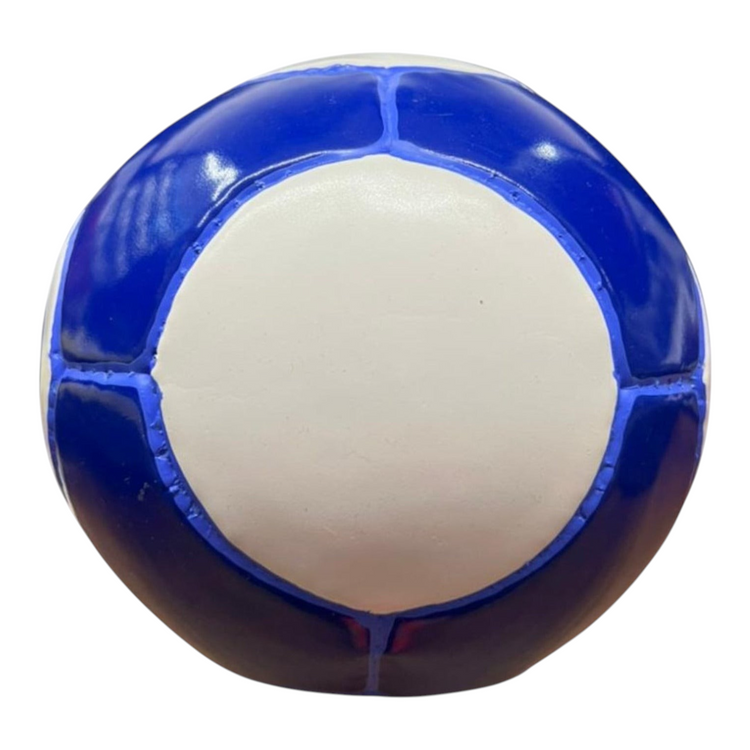 Balón de handball Radach Sports número 0 en color azul y blanco, fabricado en vinil resistente y cosido a mano.