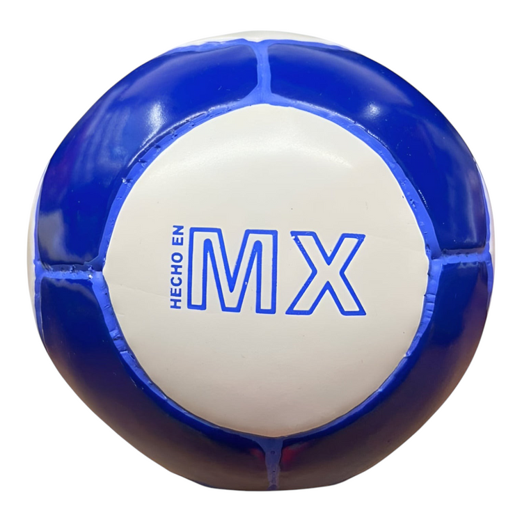 Balón de handball Radach Sports No. 0 en color azul y blanco, fabricado en vinil resistente con costuras a mano.