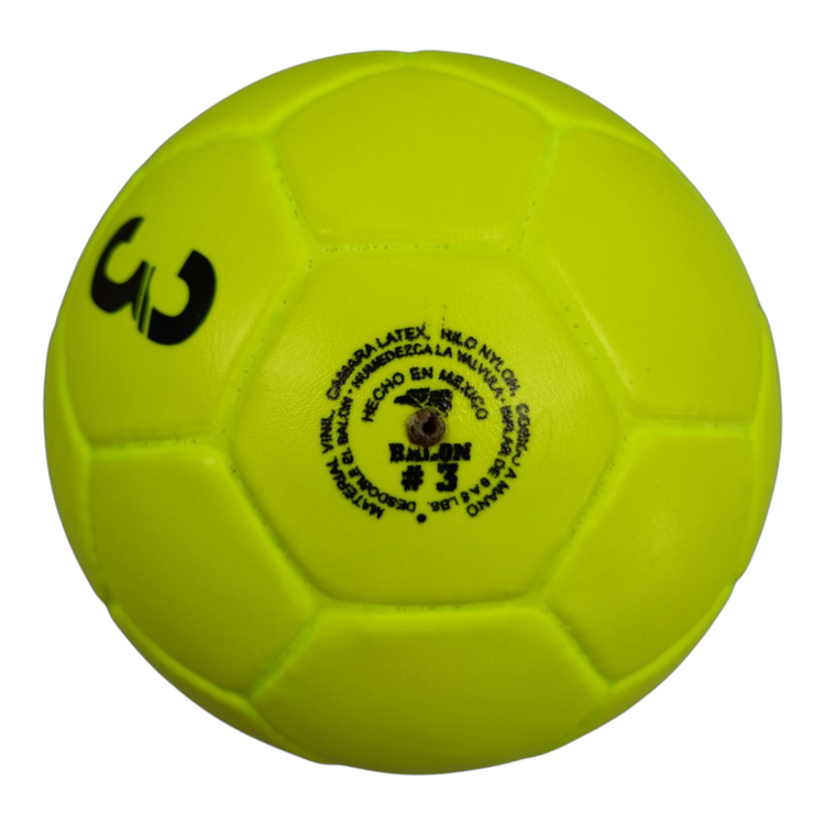 Pack de 3 balones de handball Radach Sports tamaño oficial número 3 en color amarillo fosforescente de vinil