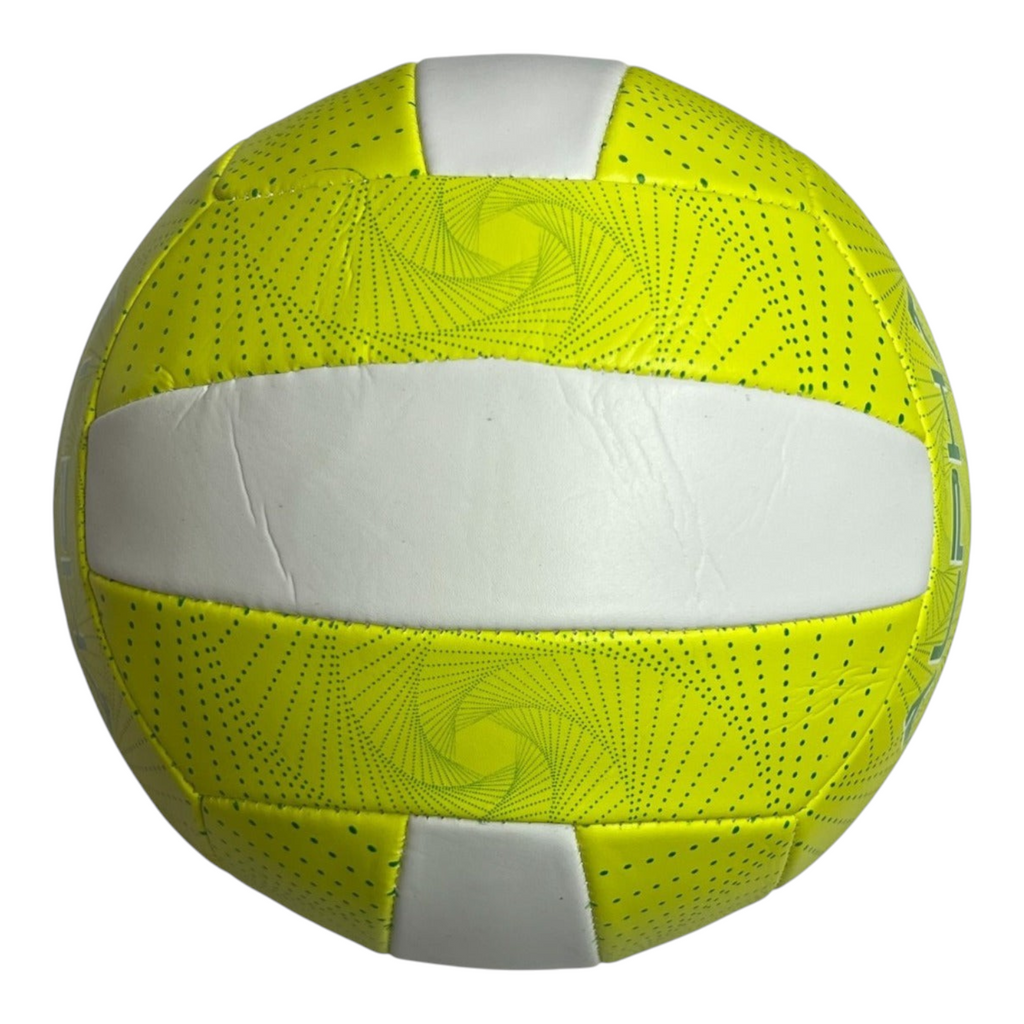 Balon de voleibol Radach Sports Voit Alpha de PVC color amarillo neon y blanco, tamaño oficial 5 con diseño grafico