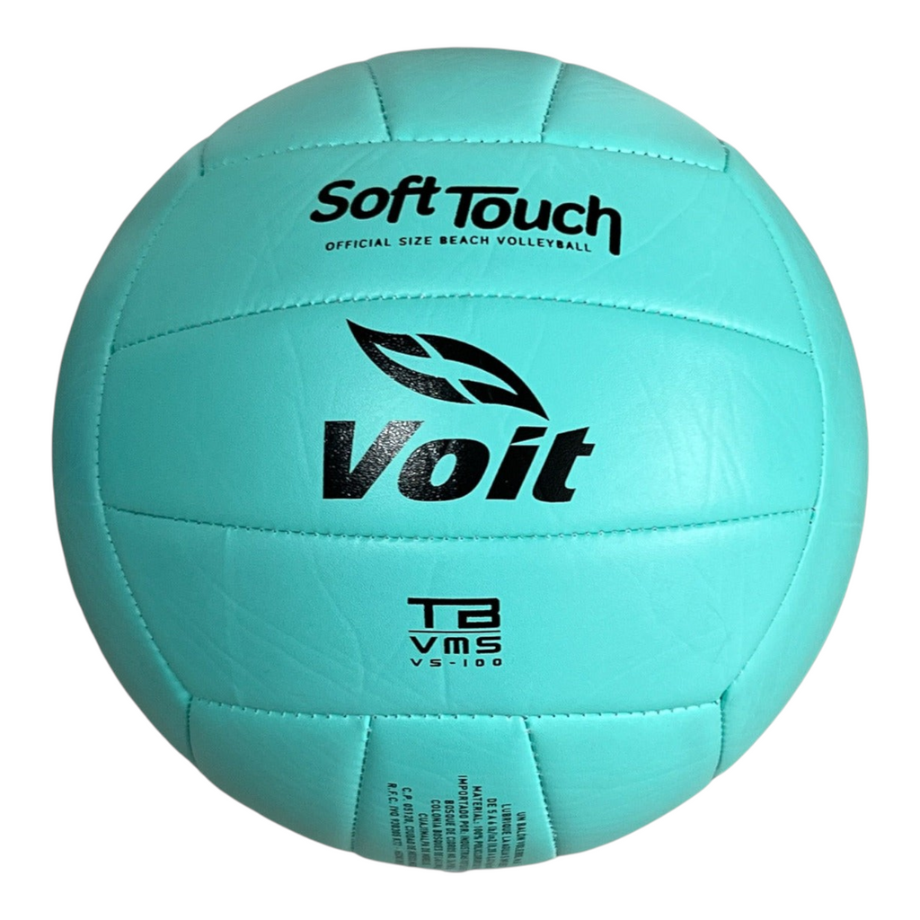 Balón de voleibol Radach Sports Voit Soft Touch color menta, tamaño 5, fabricado en EVA con 18 paneles cosidos.