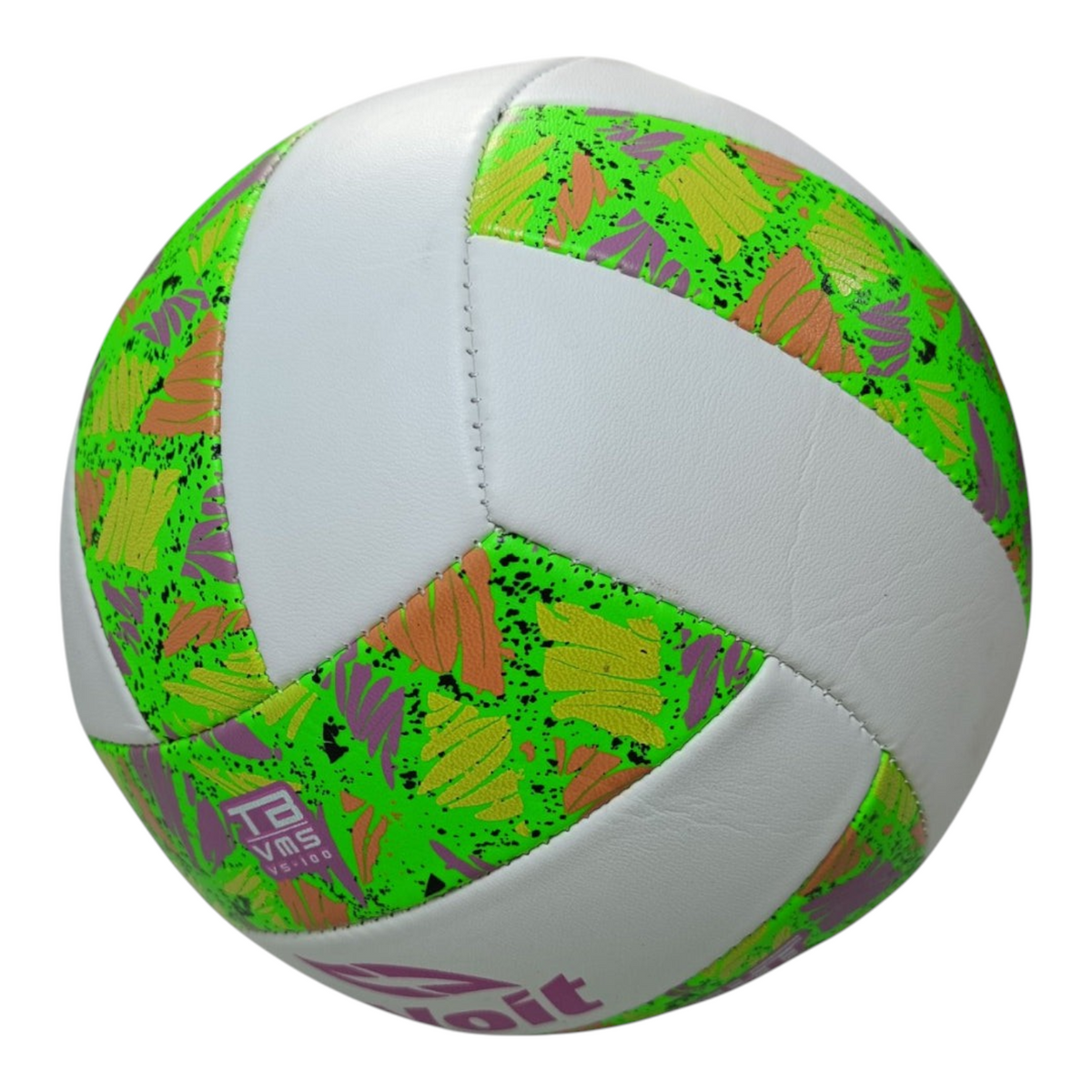 Balón de voleibol Radach Sports Voit Tropic Flight VS100 tamaño 5 en color verde con diseño tropical y blanco.