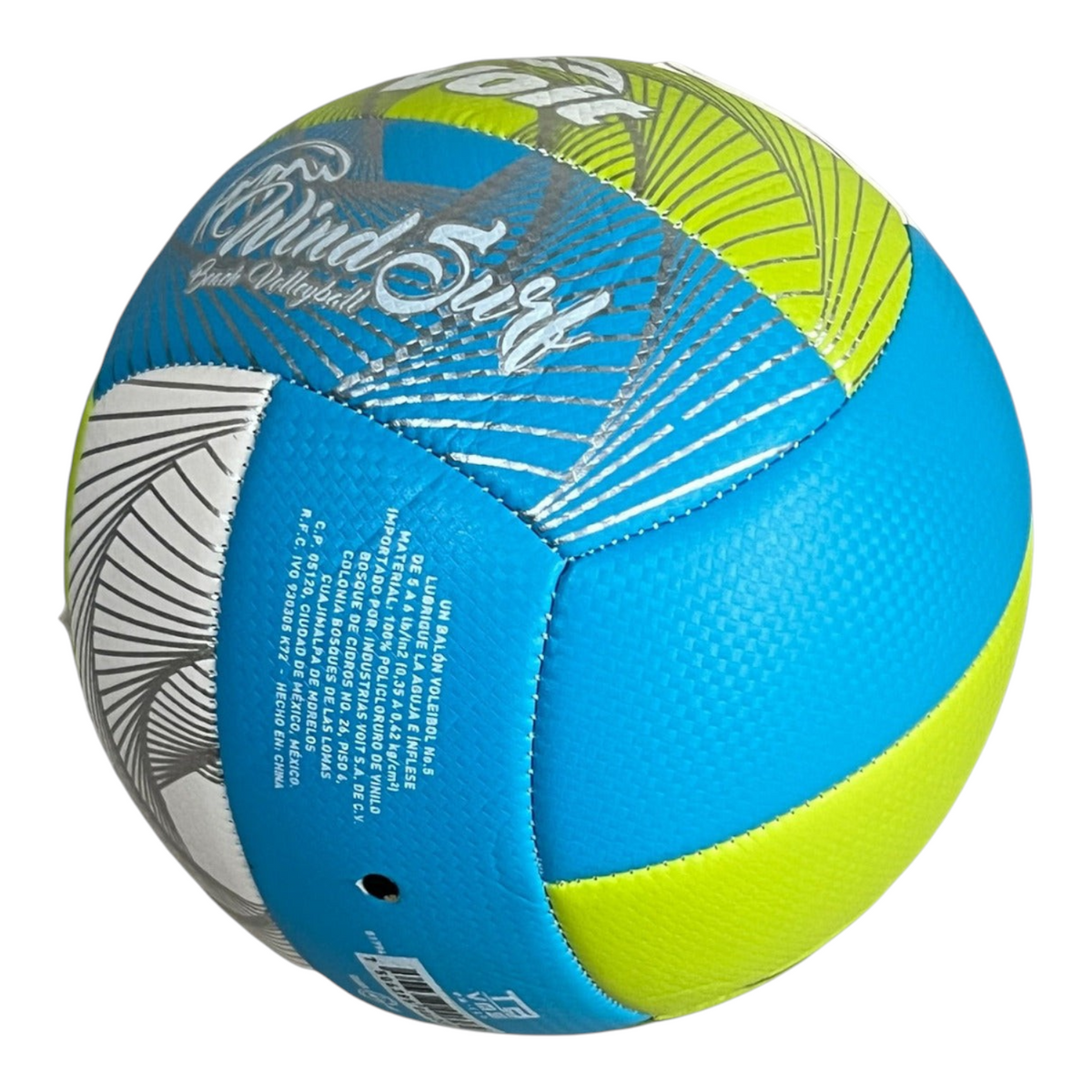 Balón de voleibol Radach Sports Voit Wind Surf de 12 paneles en colores azul y verde para playa y exterior