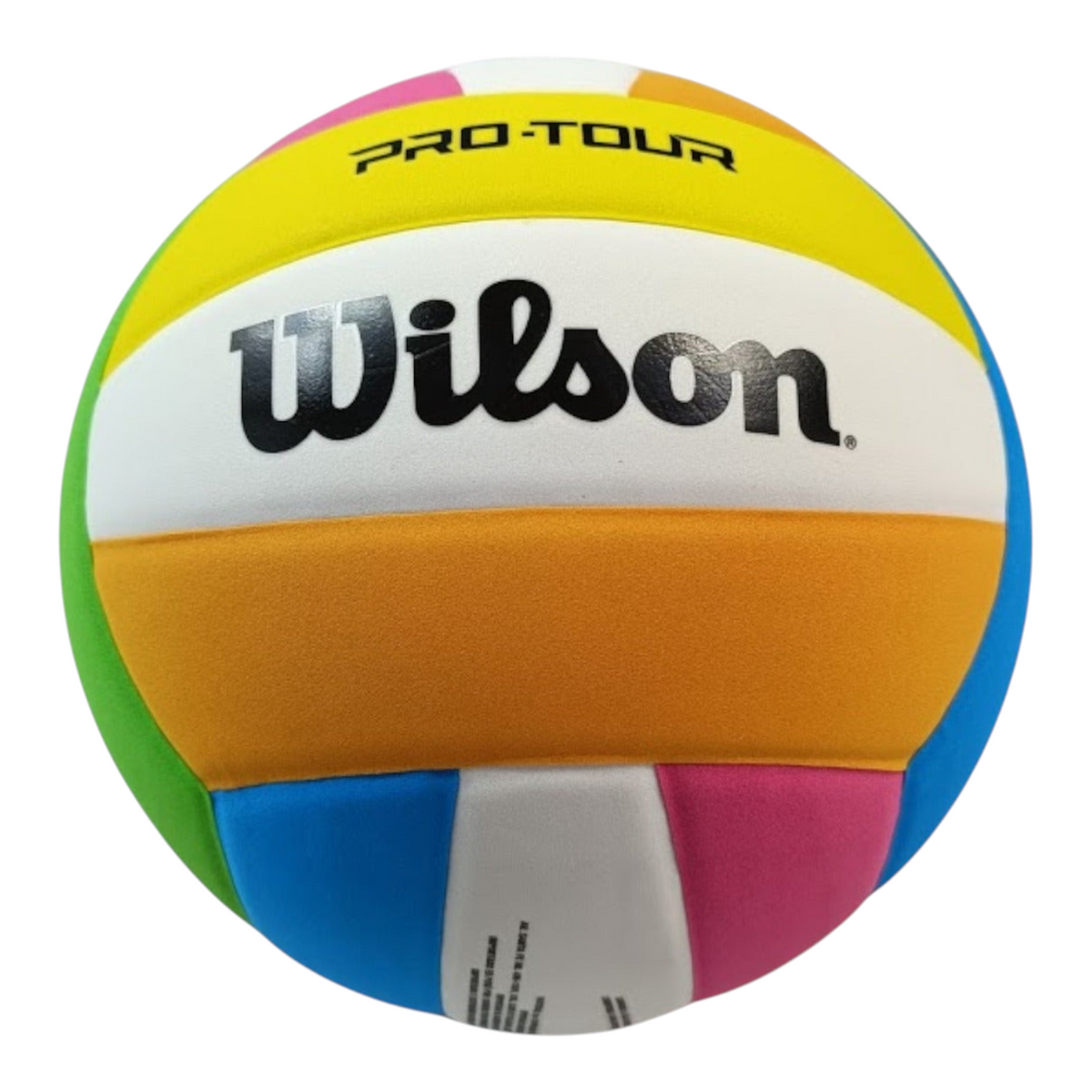 Balón de voleibol Wilson Pro Tour multicolor de cuero sintético para interiores, disponible en Radach Sports.