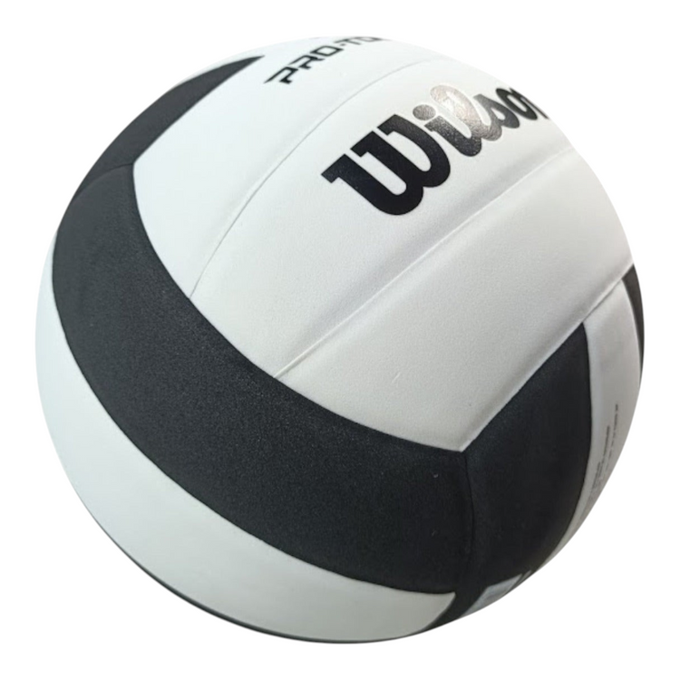 Radach Sports pack de 3 balones de voleibol Wilson Pro Tour en cuero sintético blanco y negro para interior