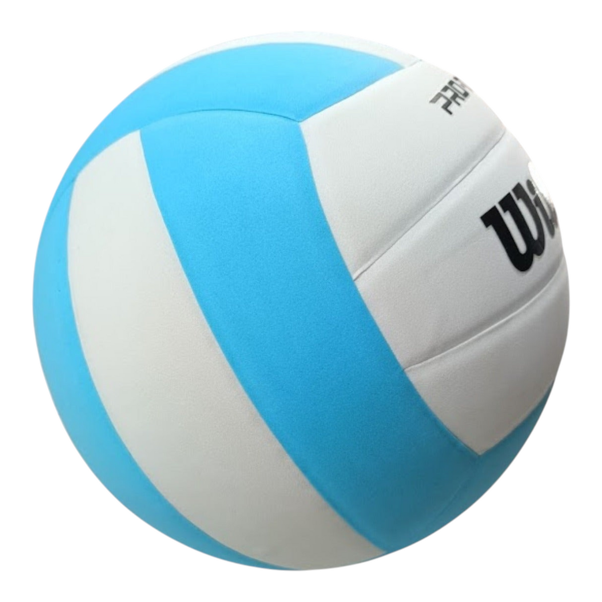 Balón de voleibol Radach Sports Wilson Pro Tour en color blanco y azul, fabricado en cuero sintético para interiores.