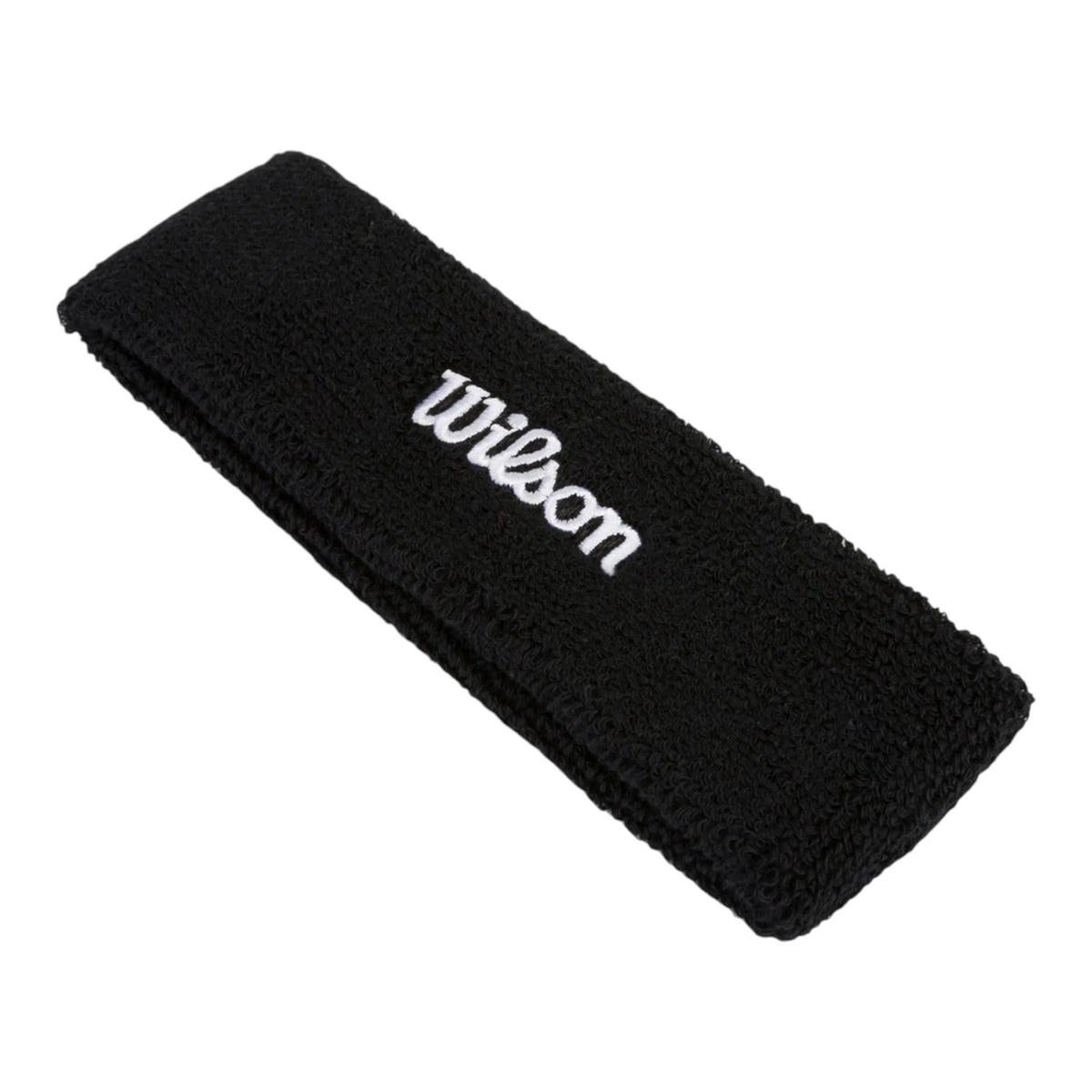 Bandana deportiva Radach Sports Wilson negra de algodón absorbente con logotipo bordado para entrenamiento