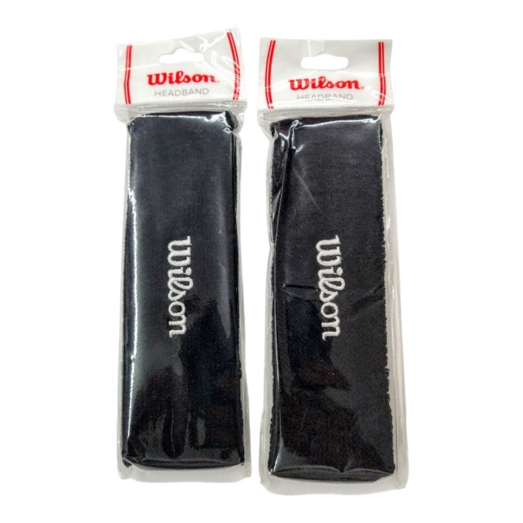 Pack de 2 bandanas deportivas negras Wilson de Radach Sports, absorbentes y cómodas para entrenamiento