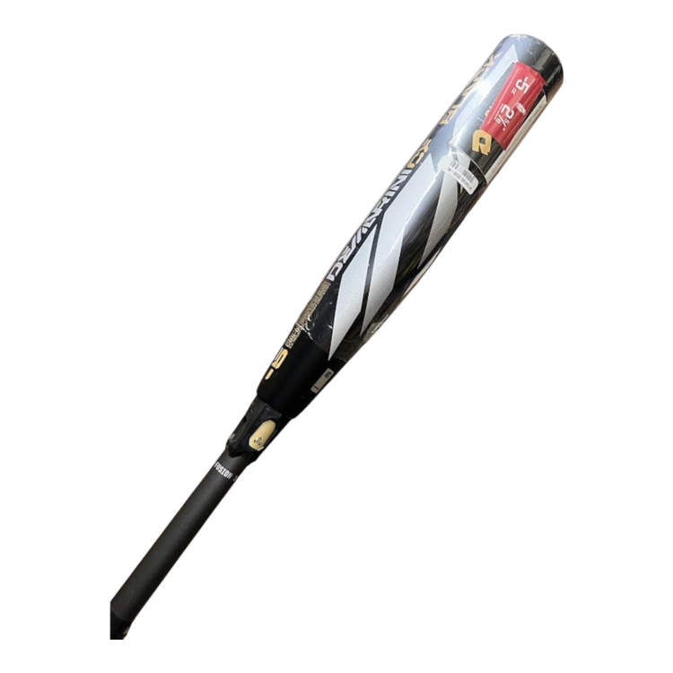 Bat de beisbol Radach Sports DeMarini CF Black compuesto con diseño negro y dorado y sistema 3Fusion