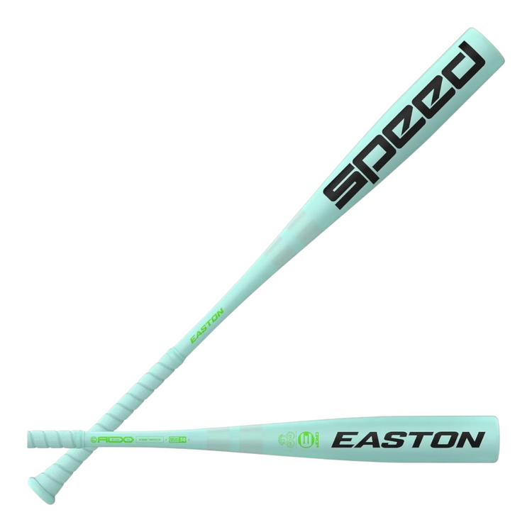 Bat de béisbol Radach Sports Easton Speed BBCOR de aluminio color verde menta con diseño equilibrado de una pieza