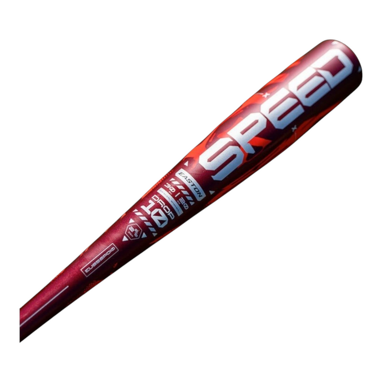 Bat de béisbol Radach Sports Easton Speed USA 2025 de aleación roja con diseño de una pieza y barril de 2 5/8 pulgadas