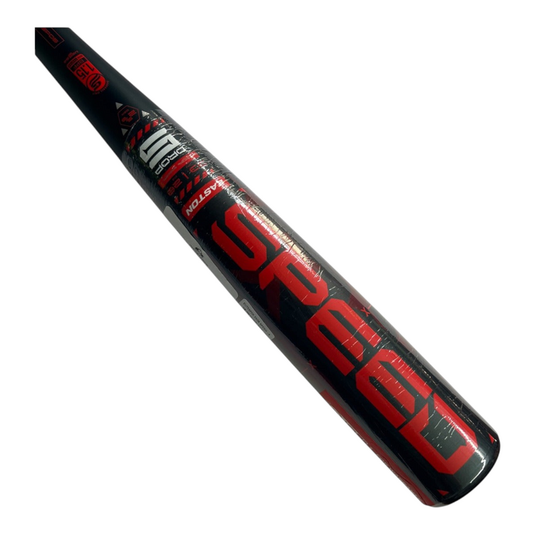 Bat de beisbol Radach Sports Easton Speed 2025 de aluminio negro y rojo, 34 pulgadas, barril de 2 5/8
