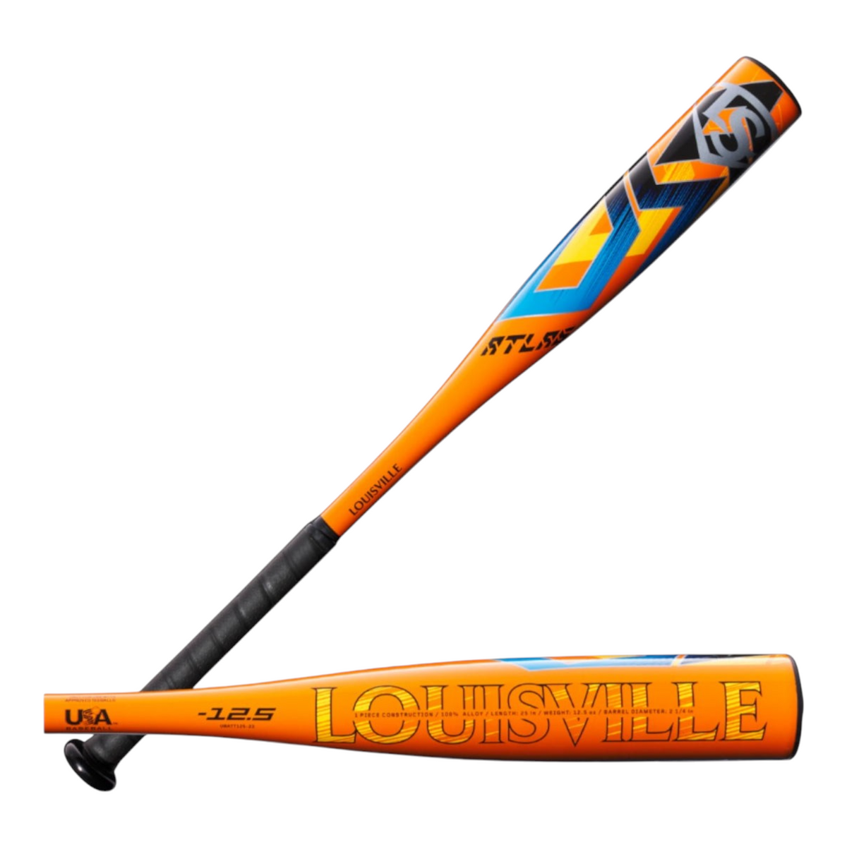 Bat de béisbol infantil Radach Sports Louisville Atlas de aluminio naranja de 24 pulgadas para T-Ball