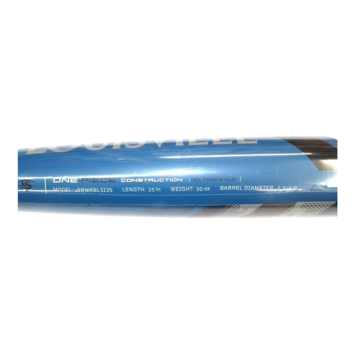 Bat de béisbol Radach Sports Louisville Warrior azul de aleación con construcción de una sola pieza