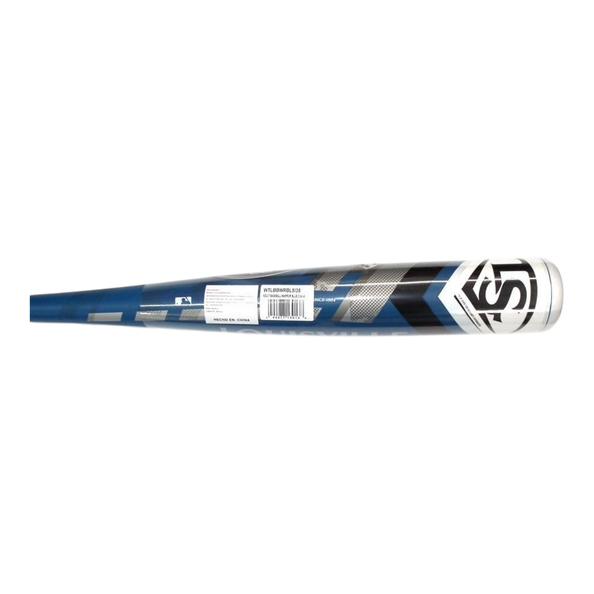 Bat de béisbol Radach Sports Louisville Warrior azul de 34 pulgadas con diseño ligero y barril de 2 3/4 pulgadas
