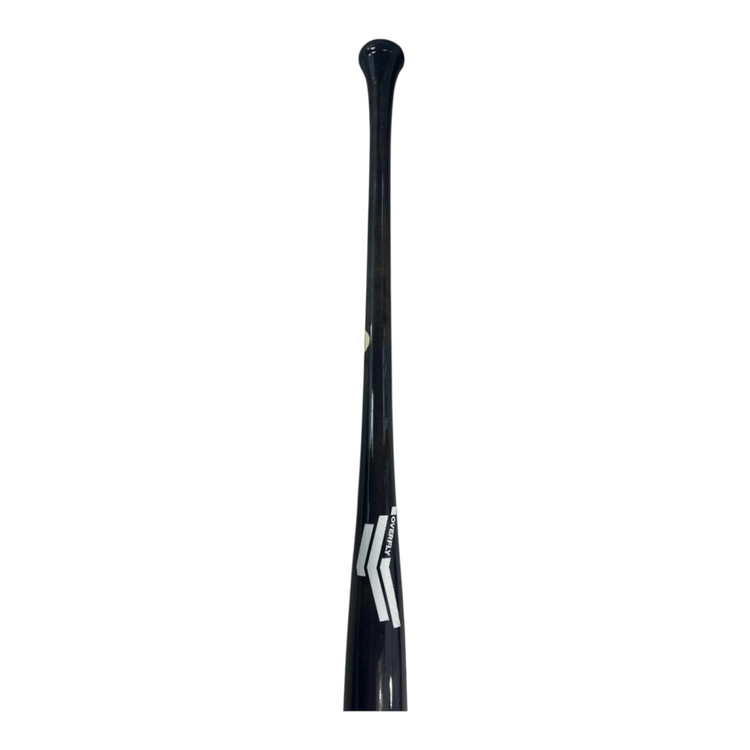 Bat de béisbol profesional Radach Sports Overfly de 34 pulgadas en madera gris con gráficos blancos