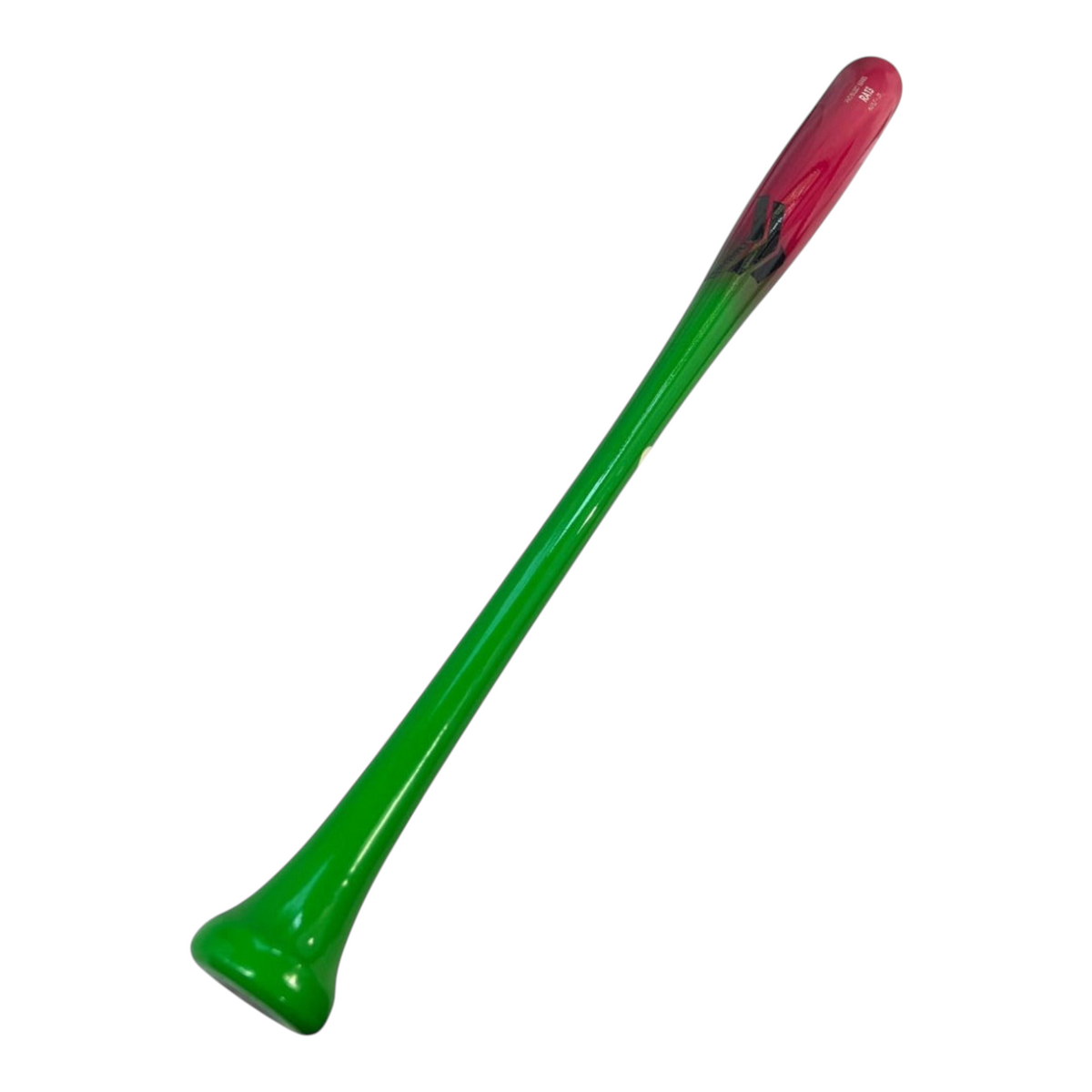 Bat de béisbol Radach Sports Pro Select Series RA13 de madera de maple con diseño degradado en rojo y verde neón