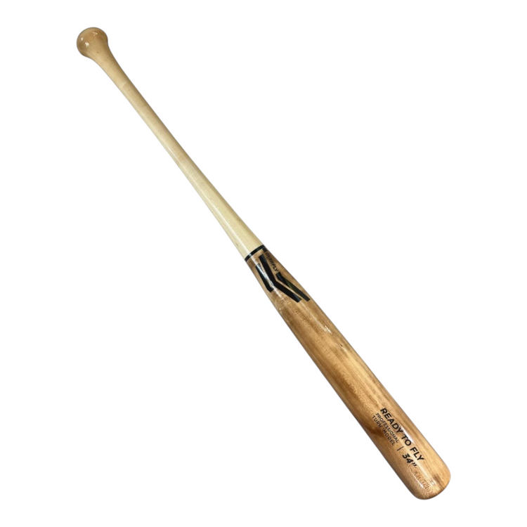 Bat de béisbol Radach Sports Overfly Ready To Fly de 34 pulgadas en madera natural con acabado profesional