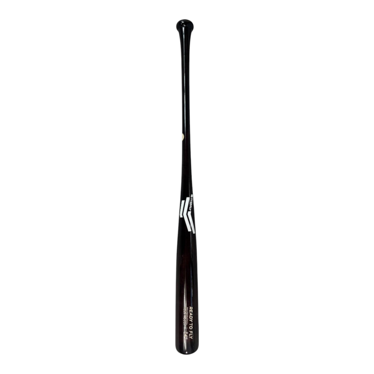 Bat de béisbol profesional Radach Sports Overfly de 34 pulgadas en madera color negro con grabado Ready To Fly