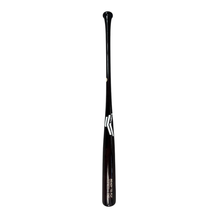 Bat de béisbol profesional Radach Sports Overfly de 34 pulgadas en madera color negro con grabado Ready To Fly