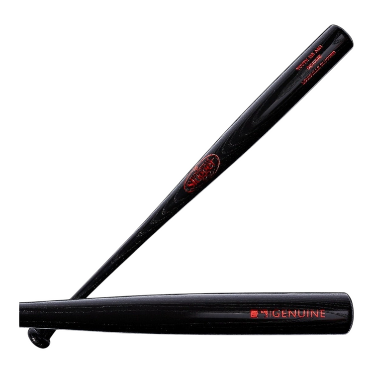Bat de beisbol juvenil Radach Sports Louisville Slugger 125 de madera de fresno color negro con detalles en rojo