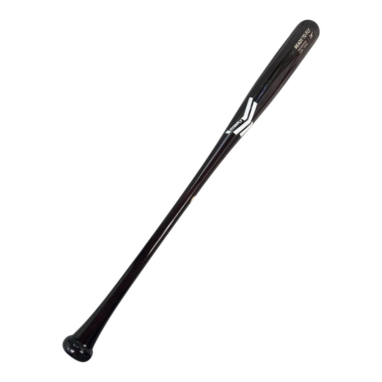Bat de béisbol profesional Radach Sports Overfly de madera negra de 34 pulgadas con grabado Ready To Fly