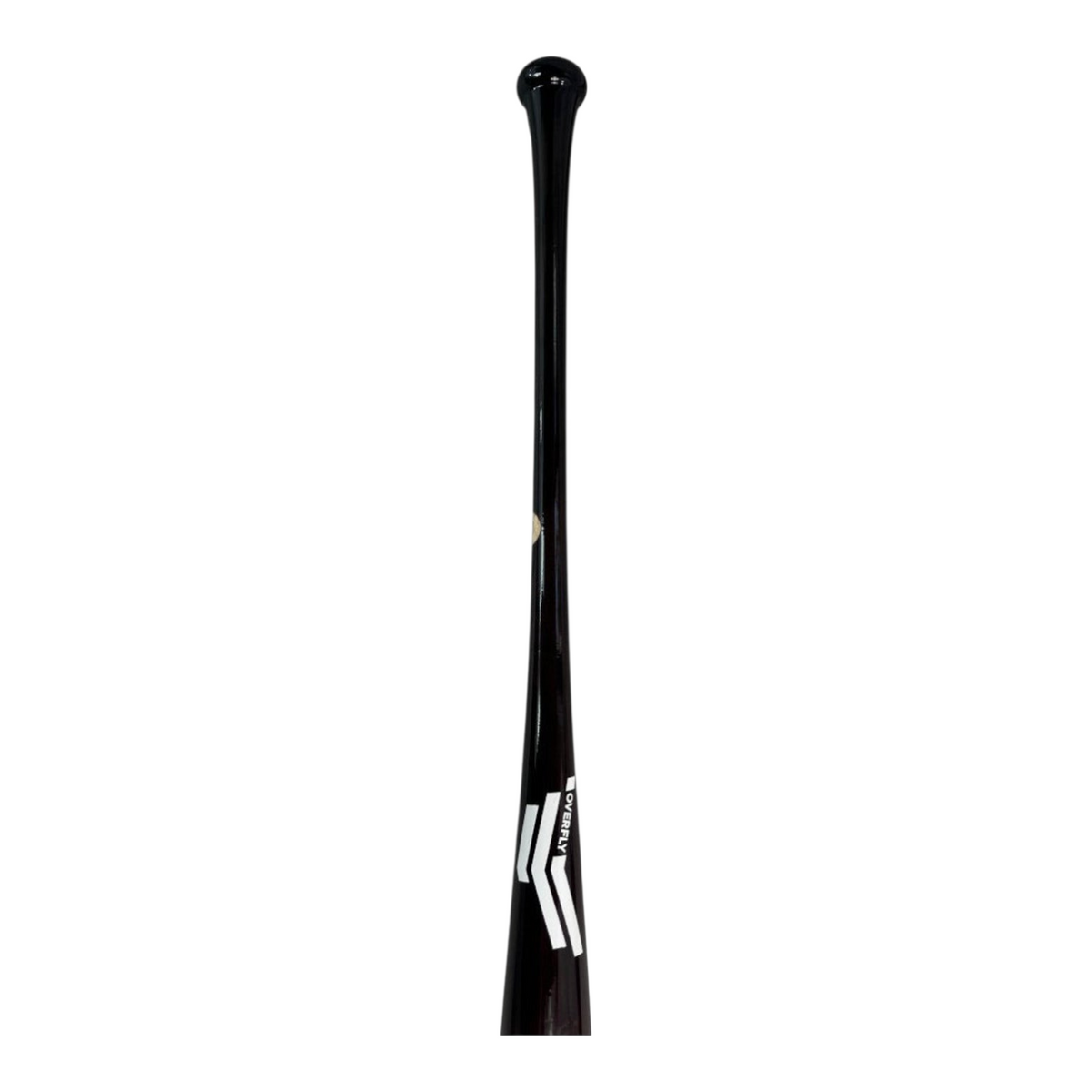 Bat de béisbol profesional Radach Sports Overfly de 34 pulgadas en madera color negro brillante con detalles caoba.