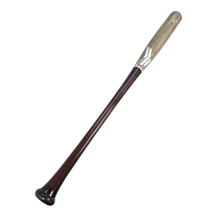 Bat de béisbol profesional Radach Sports Overfly CC13 de madera de maple, barril gris y mango café oscuro de 34 pulg.