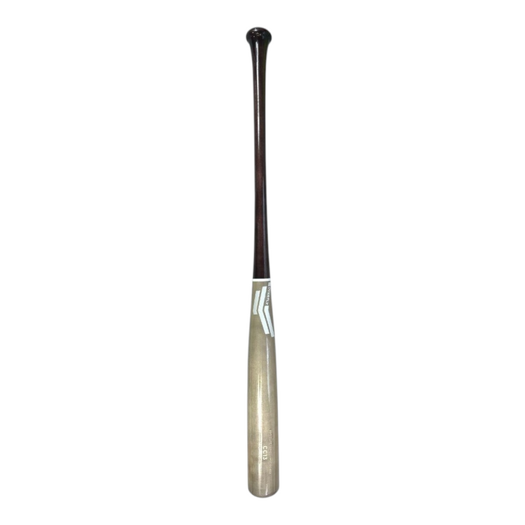 Bat de béisbol Radach Sports Overfly Pro Elite CC13 de madera de maple, barril gris y mango café de 34 pulgadas.