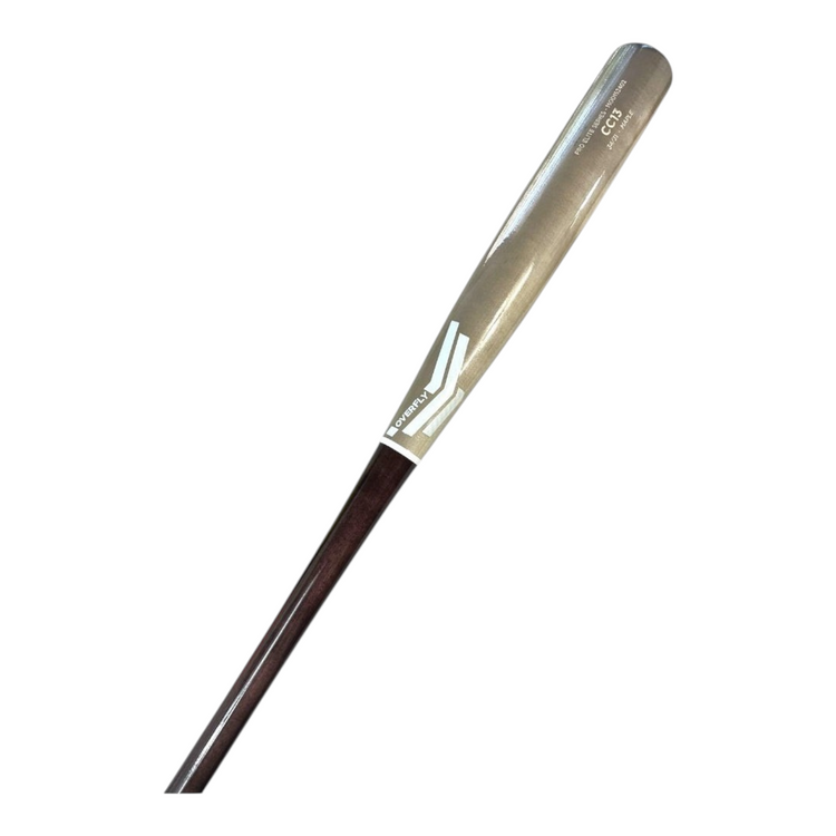 Bat de béisbol Radach Sports Overfly Pro Elite CC13 de madera de maple, barril gris y mango café, 34 pulgadas.