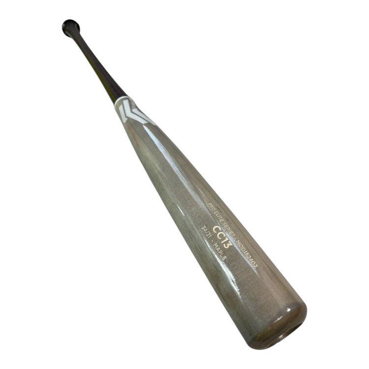 Bat de béisbol Radach Sports Overfly Pro Elite CC13 de madera de maple, barril gris y mango café, 34 pulgadas