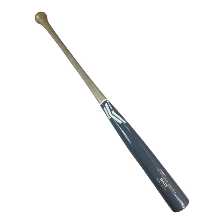 Bat de béisbol Radach Sports Overfly Pro Elite RA13 de 34 pulgadas en madera de maple gris y mango natural