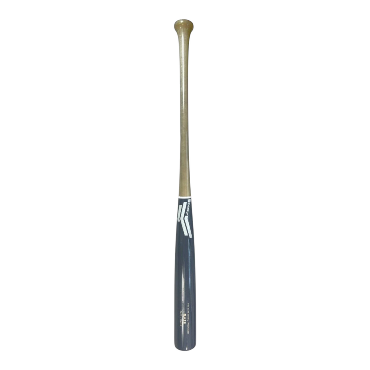 Bat de beisbol Radach Sports Overfly Pro Elite RA13 de madera de maple, color gris y mango natural de 34 pulgadas