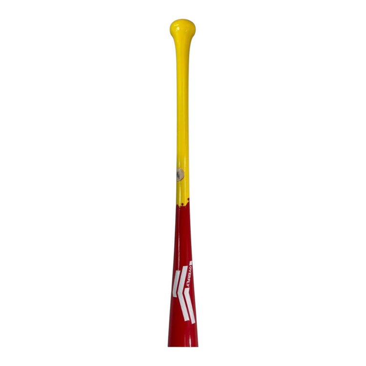 Bat de béisbol Radach Sports Pro Select RA13 Melt Series de madera de maple con diseño tricolor amarillo y rojo