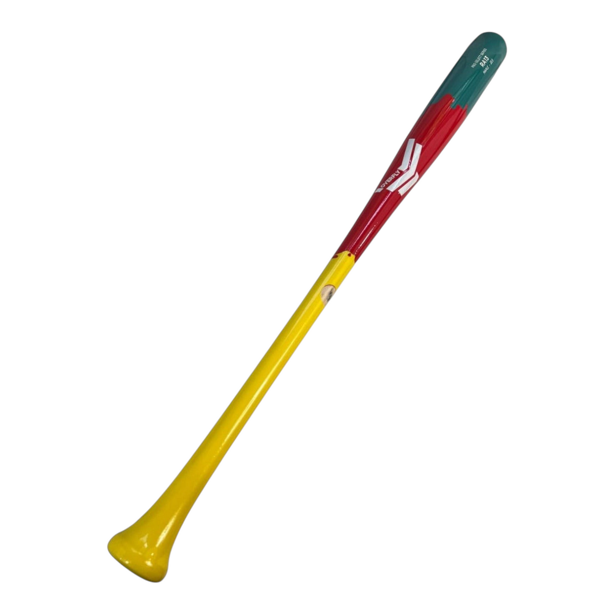 Bat de béisbol Radach Sports Pro Select RA13 Melt Series de madera de maple con diseño tricolor derretido