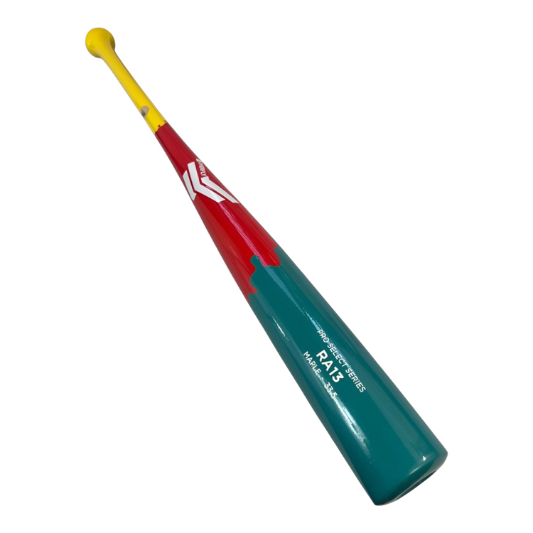 Bat de béisbol Radach Sports Pro Select RA13 Melt Series de madera de maple con diseño tricolor derretido